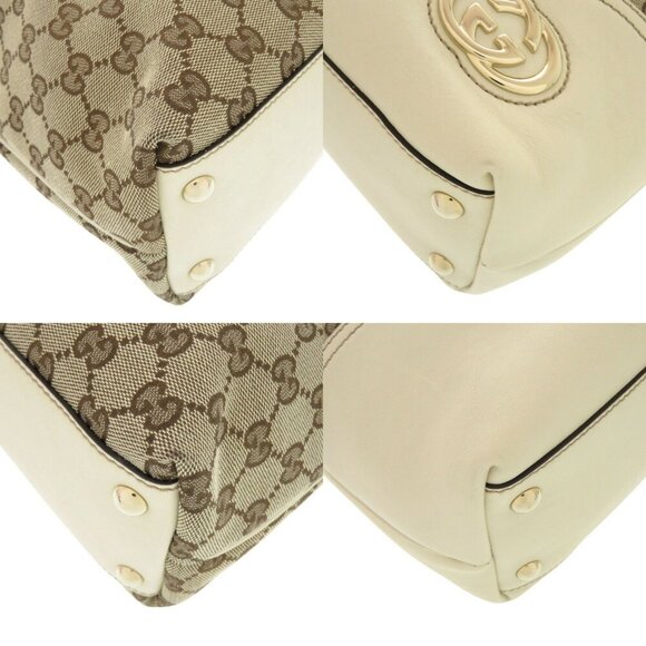 GUCCI GG Canvas/Leather Beige Tote Bag 1248GUCCI - Picture 5 of 9